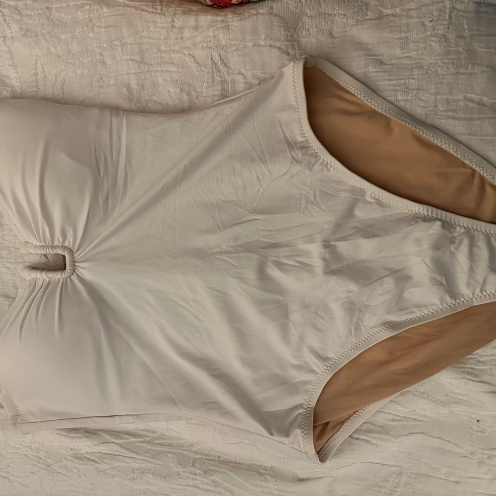 J. Crew White Strapless Swimsuit Size 8